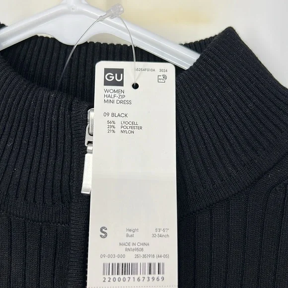 GU NWT women’s small ribbed knit mini dress - Picture 3 of 6